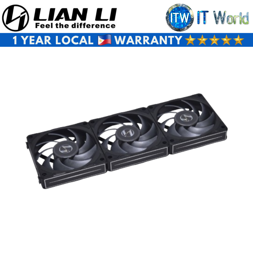 Lian Li Uni Fan P28 3x120mm Fluid Dynamic Bearing Triple Fan Pack (Black | White)