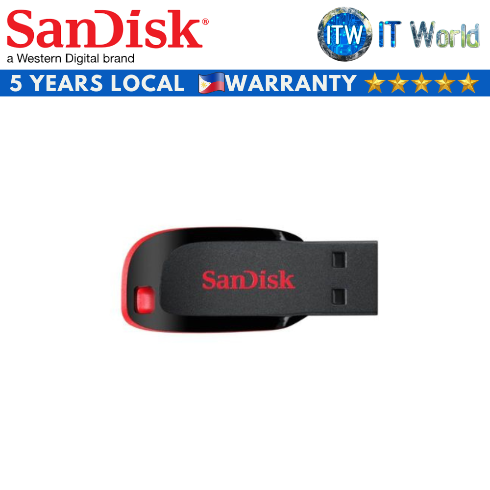 SanDisk Cruzer Blade USB 2.0 Flash Drive Black (64GB | 128GB)