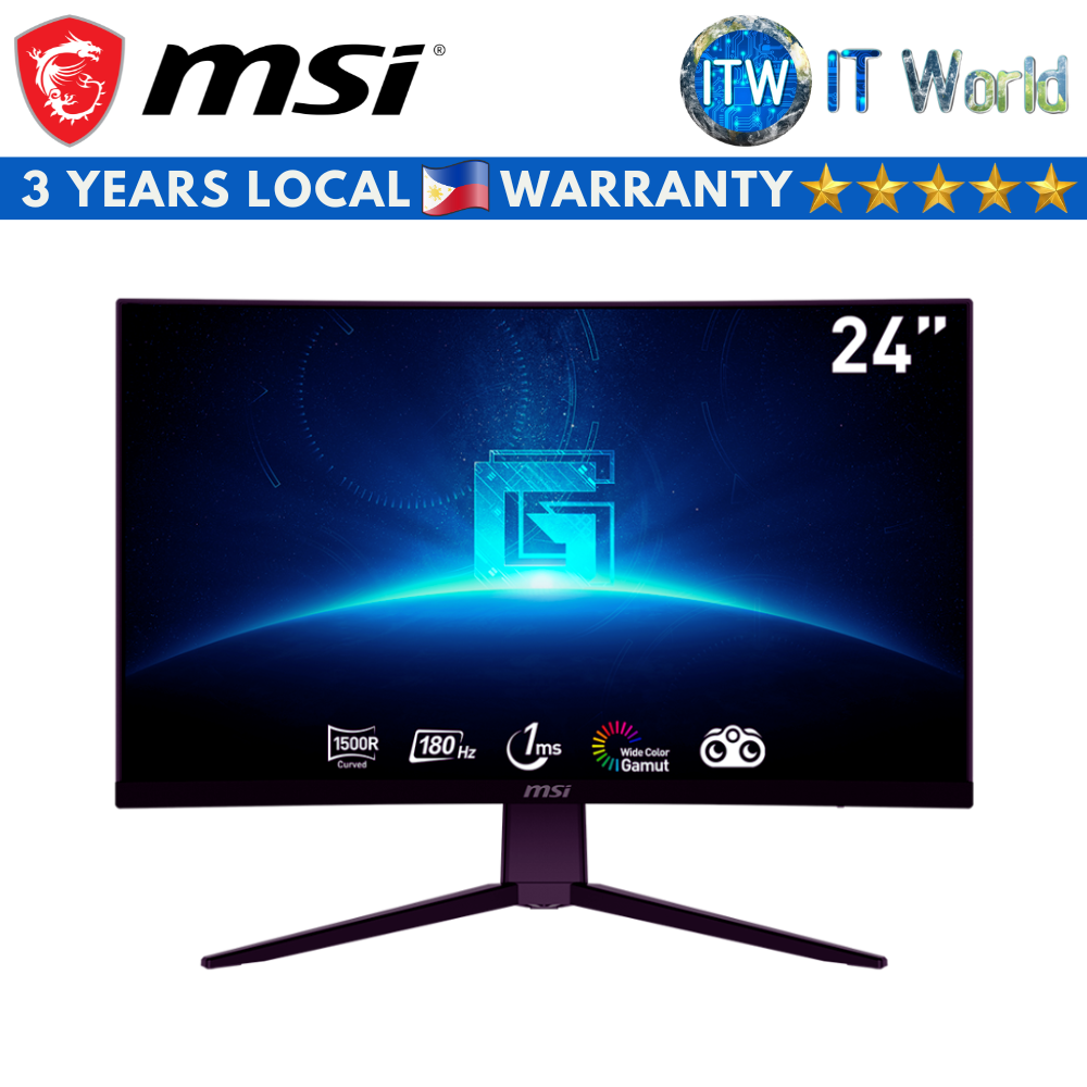 MSI G2422C - 24&quot; (1920 x 1080 FHD) / 180Hz / VA / 1ms (MPRT) / 1500R Curved Gaming Monitor