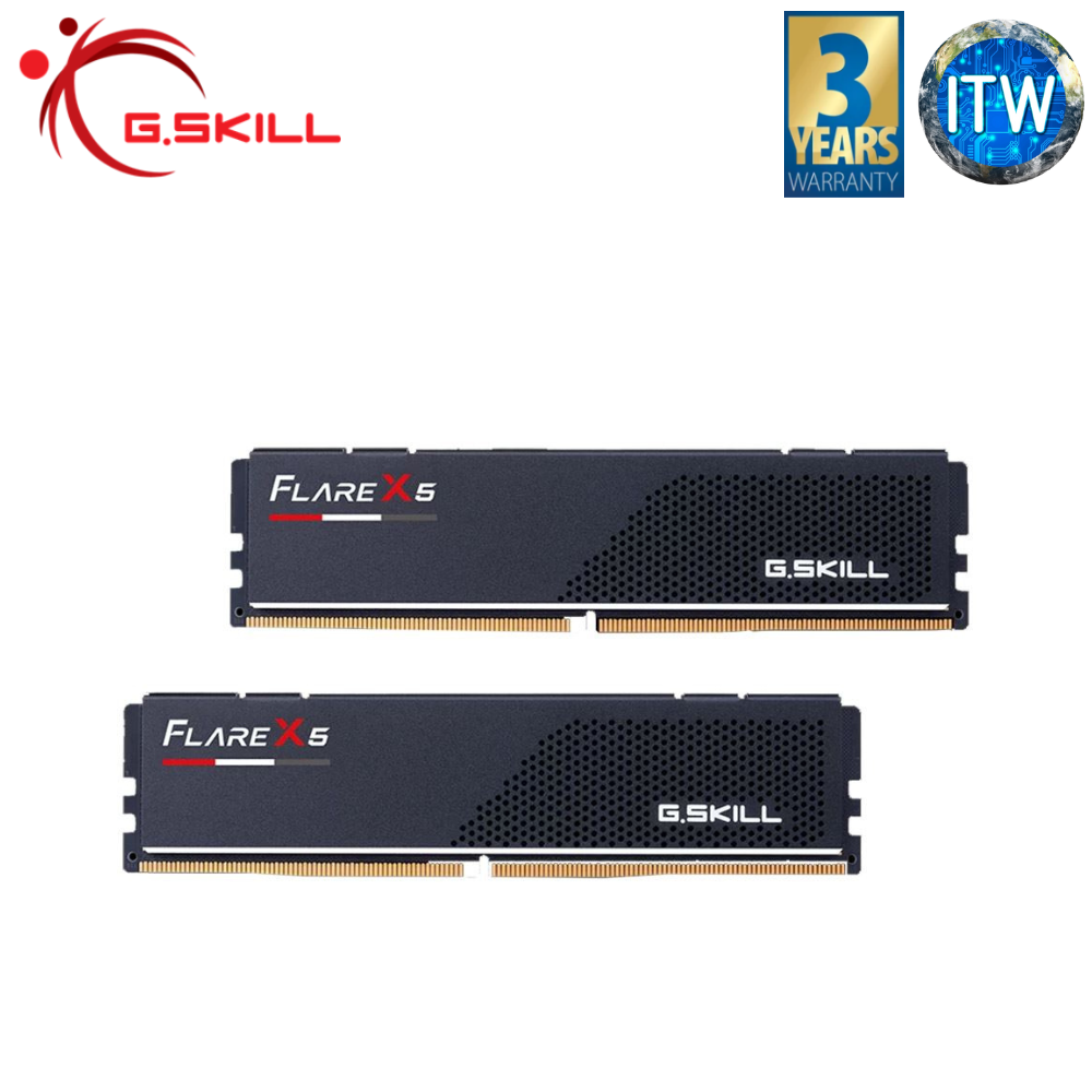 G.Skill Flare X5 32GB (16GBx2) DDR5 5600Mhz Desktop Memory (F5-5600J3636C16GX2-FX5)