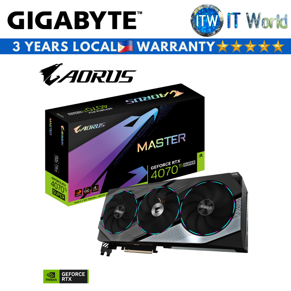 Gigabyte Aorus GeForce RTX 4070 Ti Super Master 16GB GDDR6X Graphics Card (GV-N407TSAORUS-M-16GD)