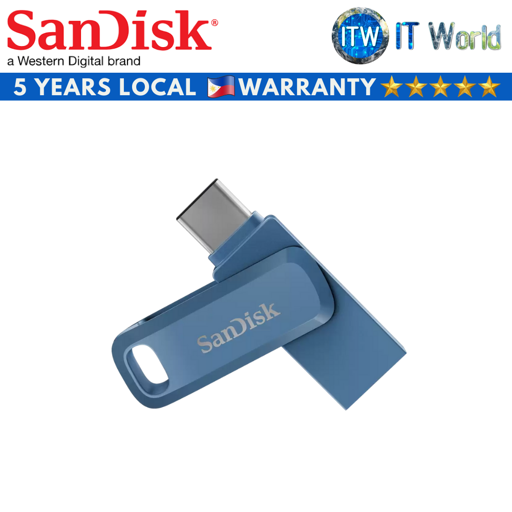 SanDisk 32GB Ultra Dual Drive Go USB Type-C Flash Drive (Black | Navy Blue)