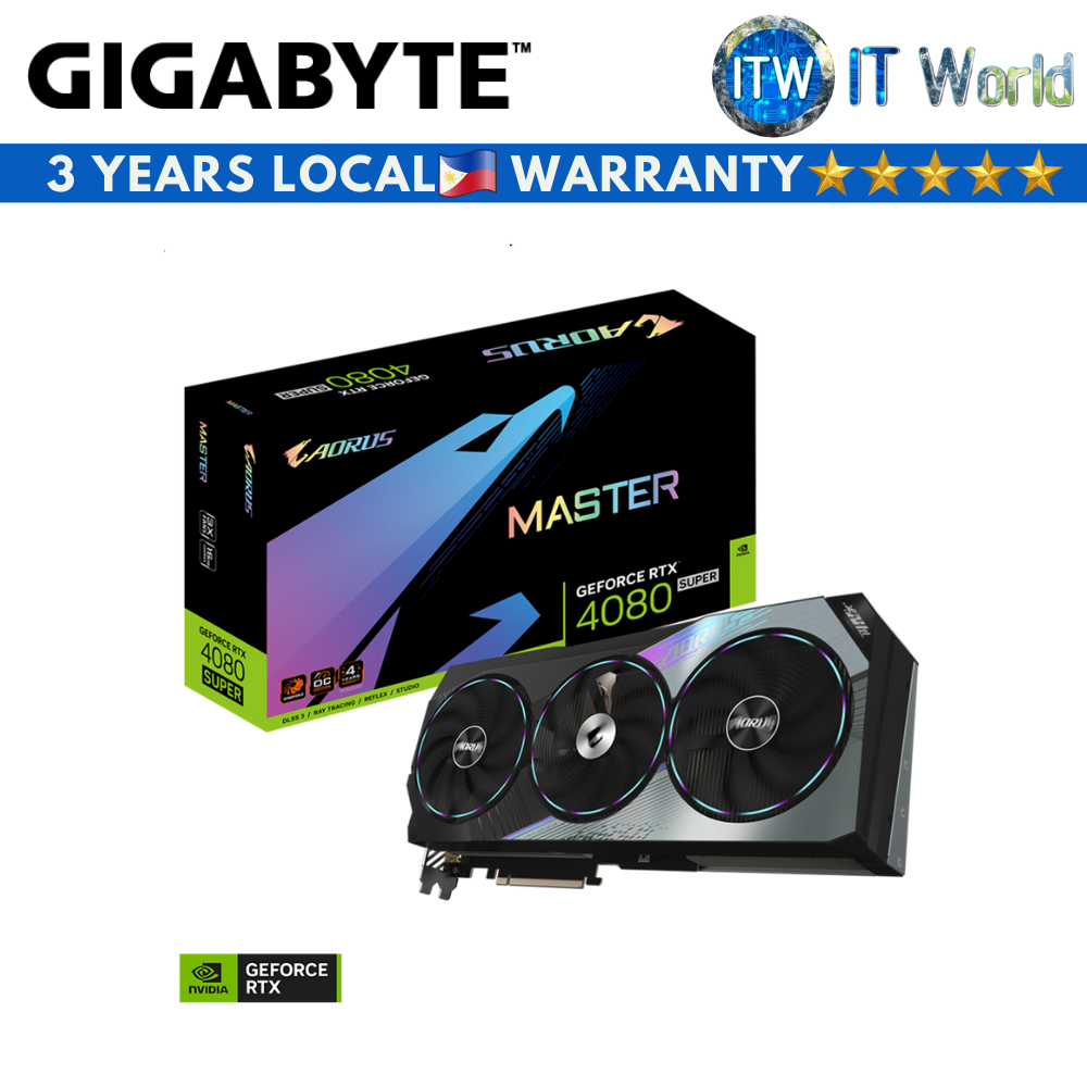 Gigabyte Aorus GeForce RTX4080 Super Master16GB GDDR6X Graphics Card (GV-N408SAORUS-M-16GD)