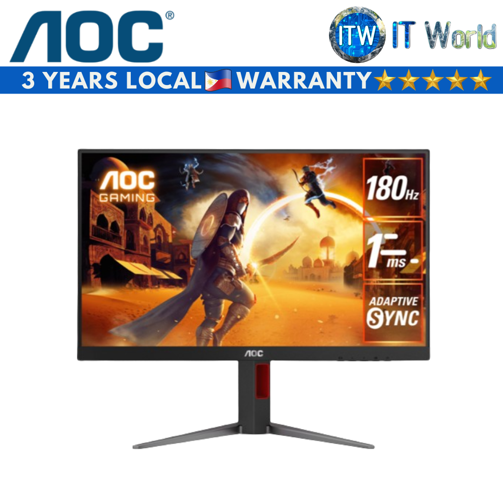 AOC 27G4 - 27&quot; FHD(1920x1080) / 180Hz / IPS / 1ms / Gaming Monitor