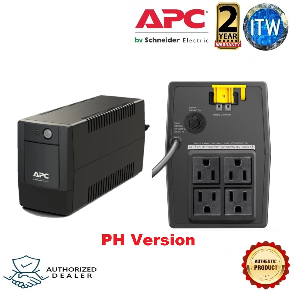 ITW | APC Easy UPS BVX 650VA, AVR, 230V Power Supply (BVX650I-PH)