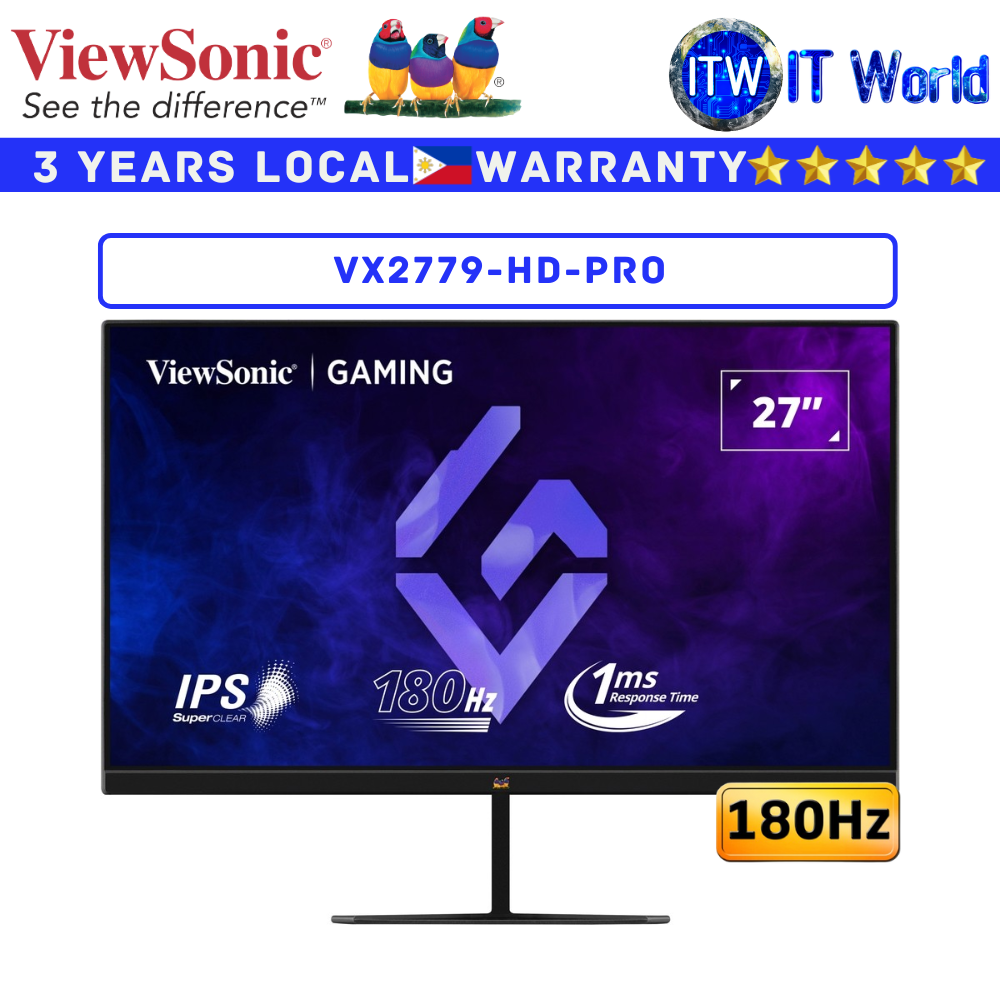 Viewsonic Gaming Monitor VX2779-HD-PRO 27&quot; 1920x1080 FHD / 180Hz / IPS / 1ms MPRT