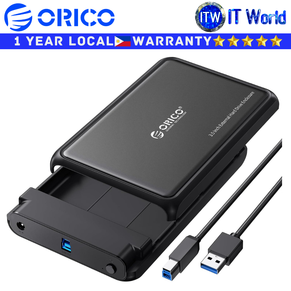 Orico Hard Drive HDD Enclosure DDL35-U3 Black USB-B to USB-A 5Gbps (DDL35-U3-US-BK-BP)