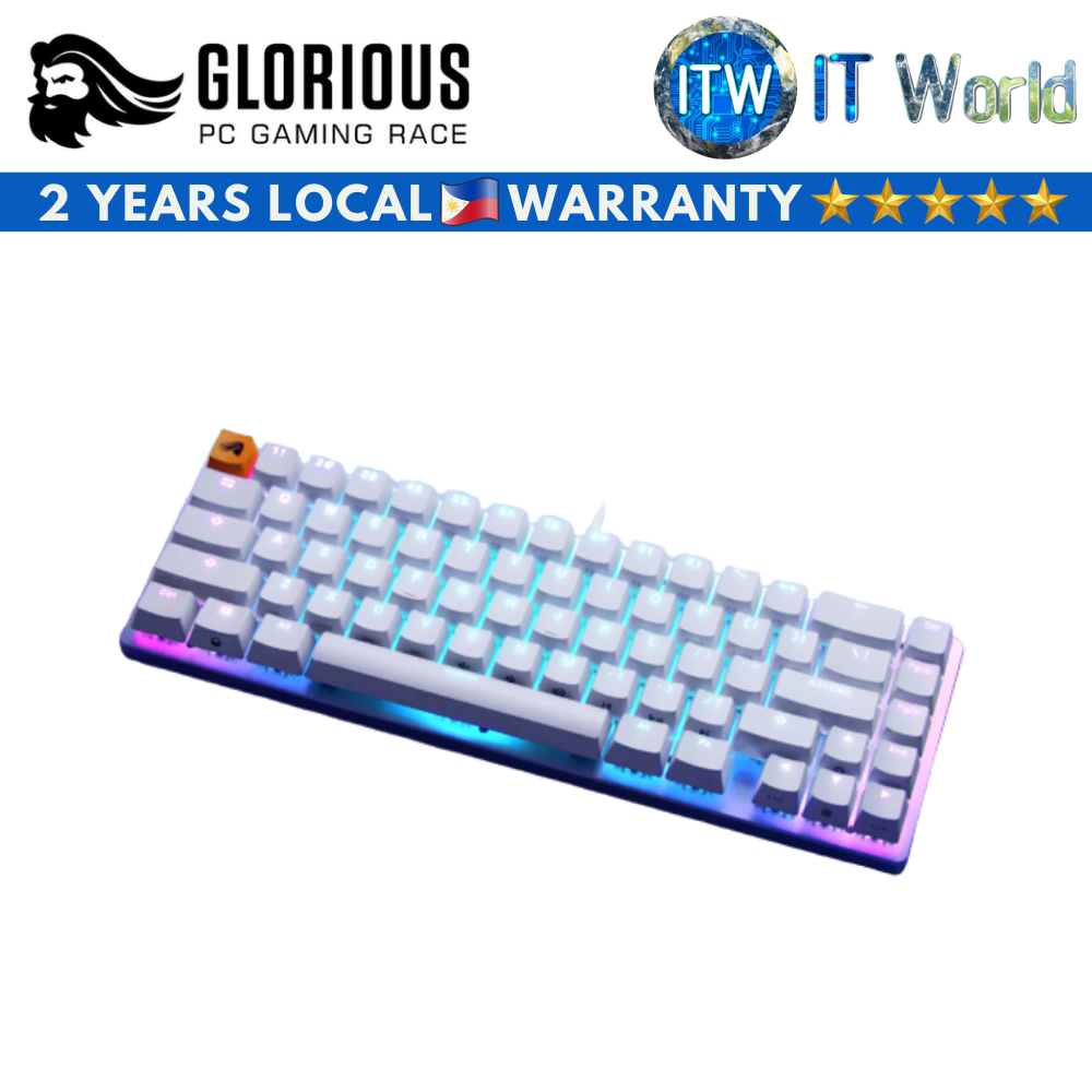 Glorious PC Gaming Race GMMK 2 White - 65% Mechanical Gaming Keyboard (Fox Switch)