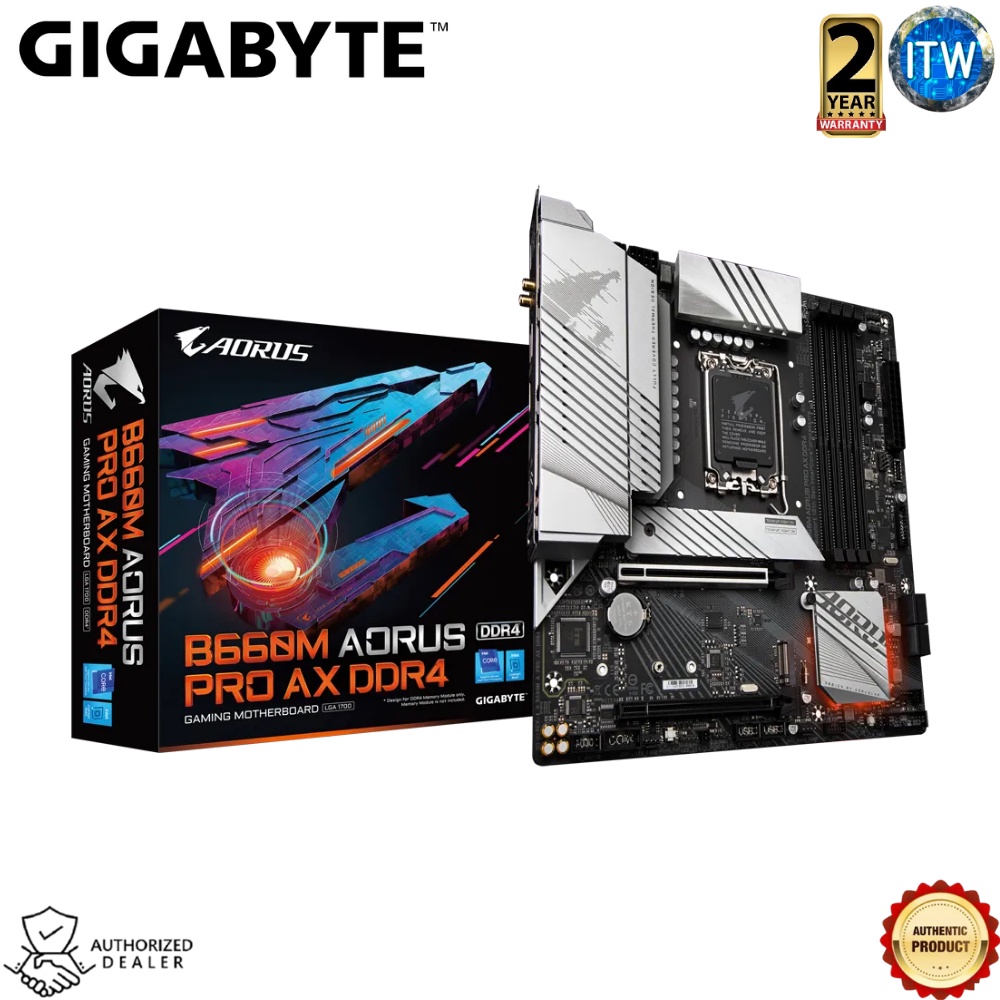 ITW | Gigabyte B660M Aorus Pro AX micro-ATX LGA1700 DDR4 Gaming Motherboard