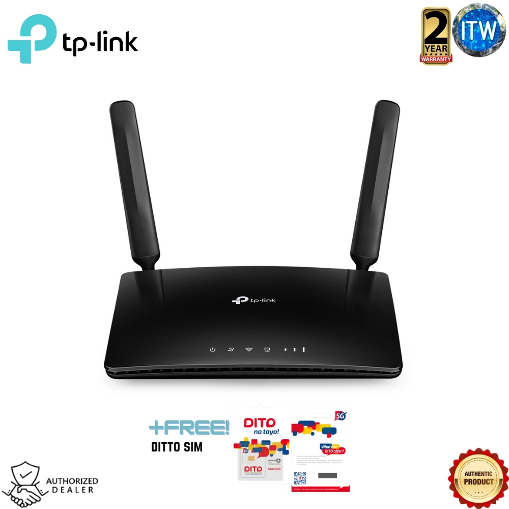TP-Link TL-MR150 - 300Mbps Wireless N 4G LTE Router with Ditto Sim Bundle