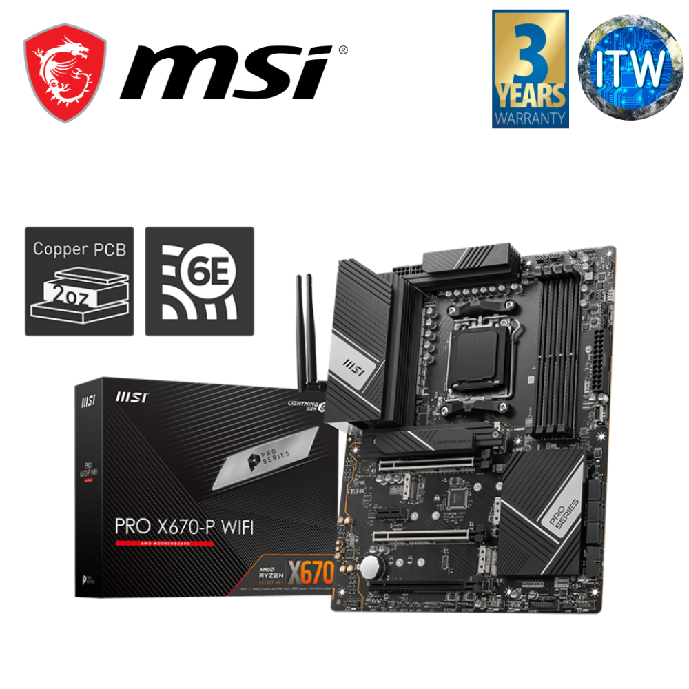 MSI Pro X670-P WiFi ATX AM5 DDR5 Motherboard