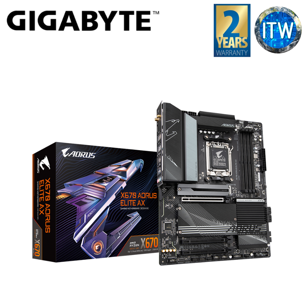 Gigabyte X670 Aorus Elite AX ATX AM5 DDR5 Motherboard