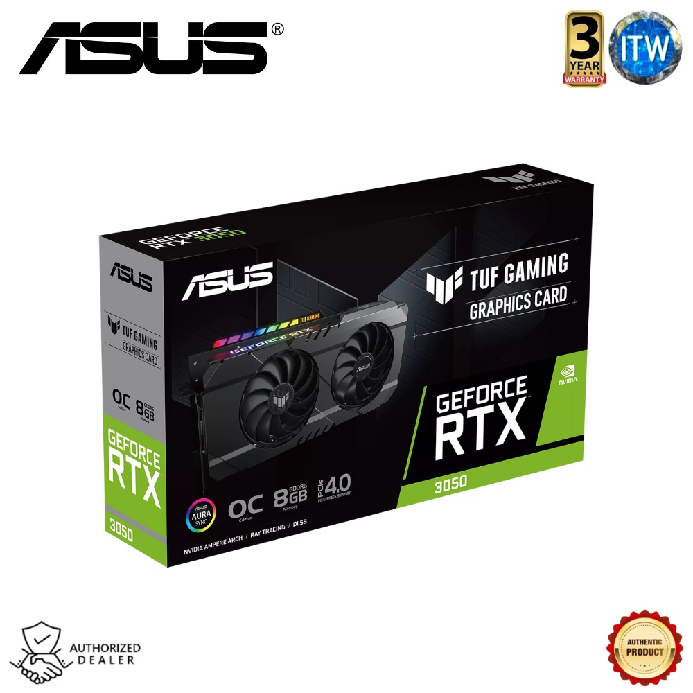 ASUS TUF Gaming GeForce RTX™ 3050 OC Edition 8GB GDDR6 Graphic Card (TUF-RTX3050-O8G-Gaming)
