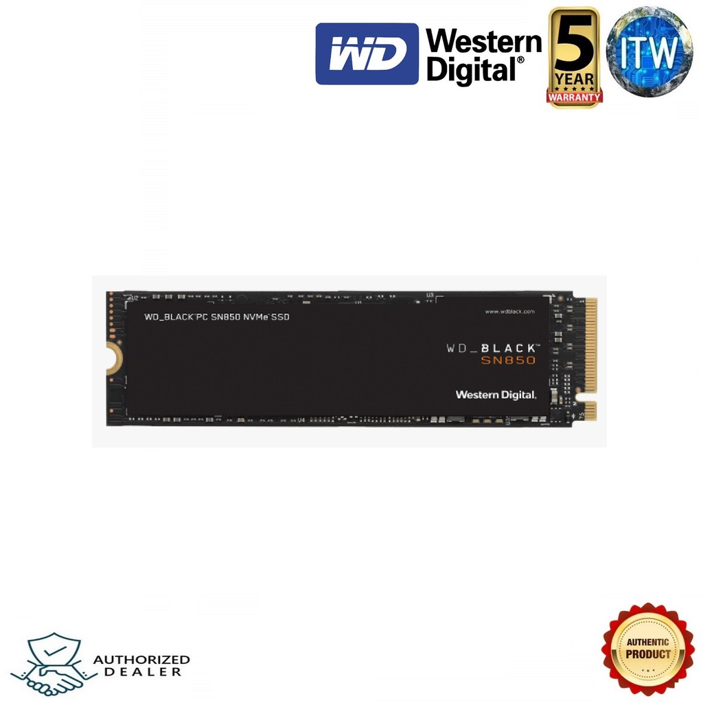 Western Digital WD Black SN850 1TB NVMe M.2 PCIe Gen4 Internal SSD (WDS100T1X0E)