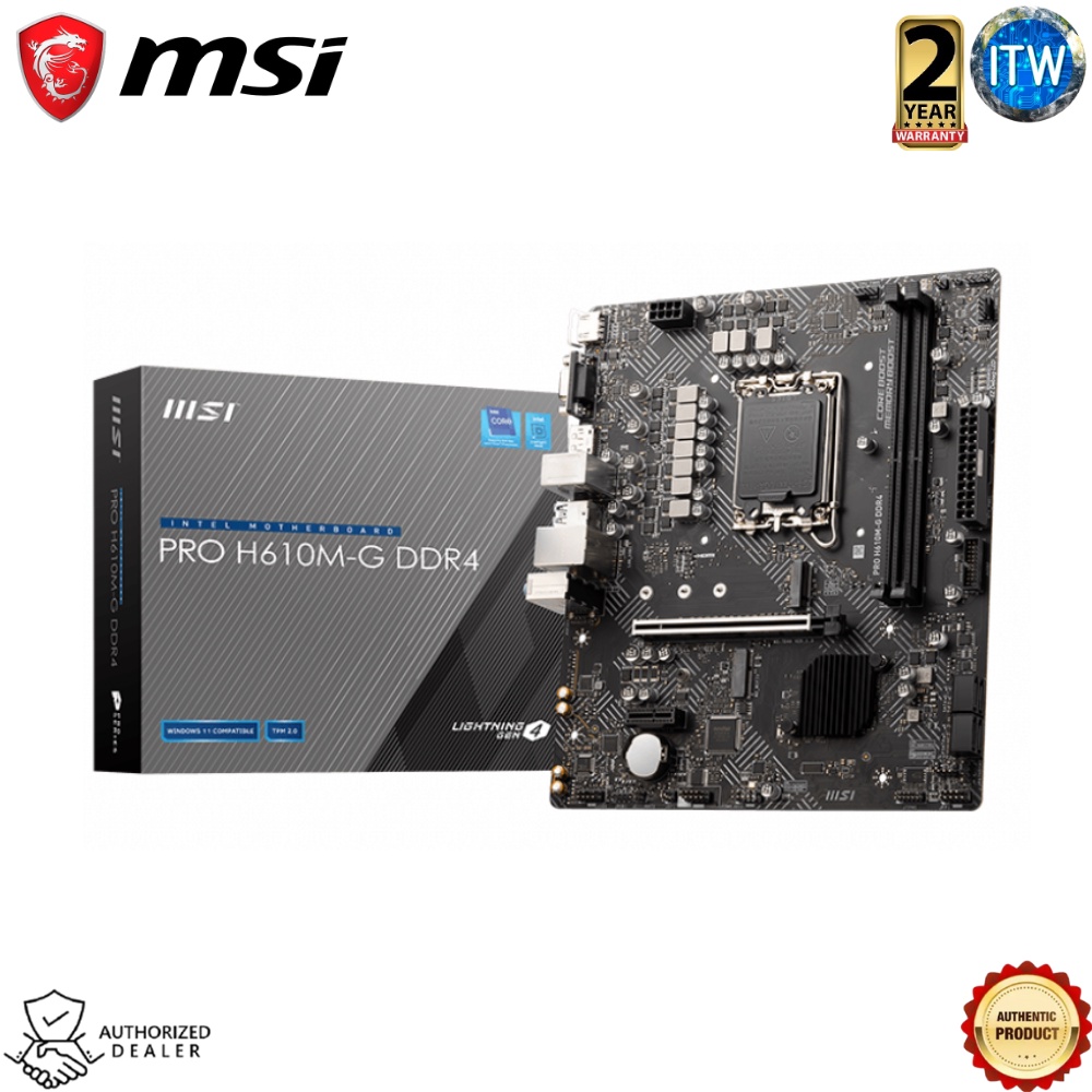 MSI Pro H610M-G microATX LGA1700 DDR4 Motherboard