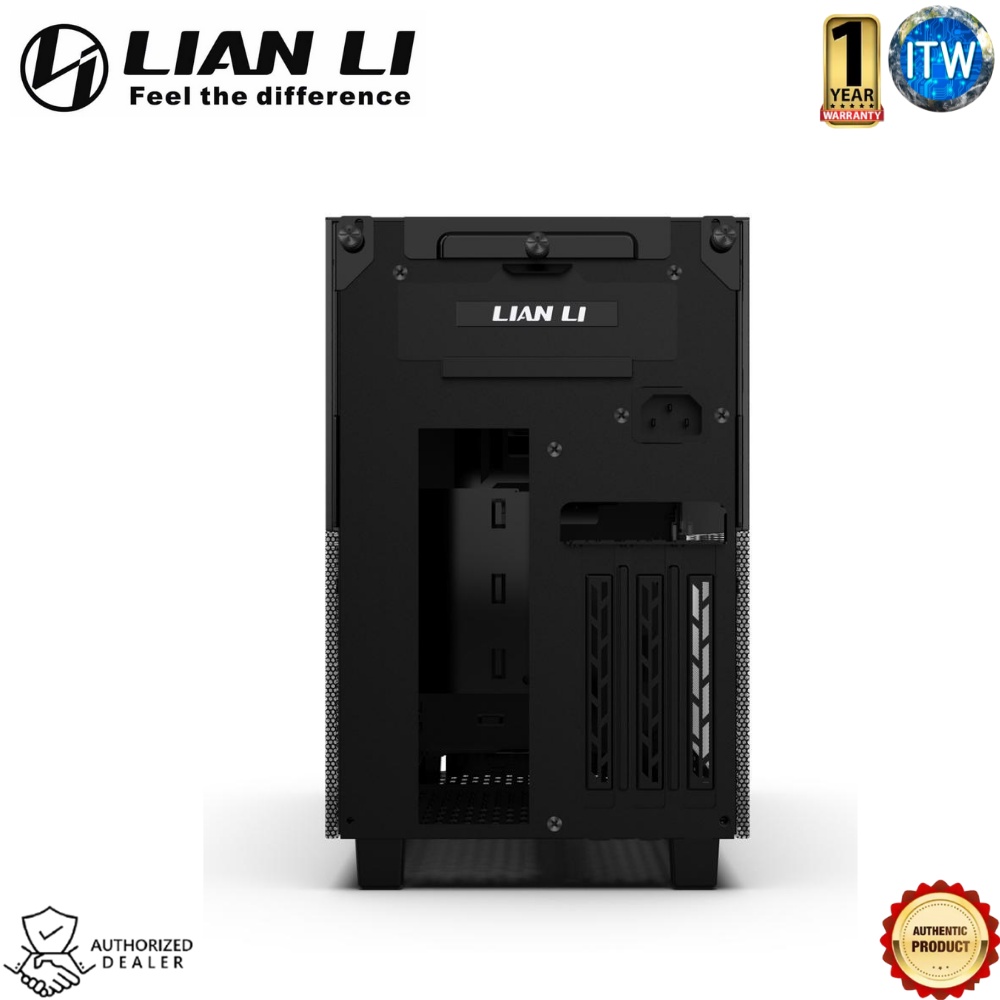 LIAN LI Q58X3 Black SPCC / Aluminum / Tempered Glass Mini Tower PC Case, PCI3.0 Riser Card Cable (Q58X3)
