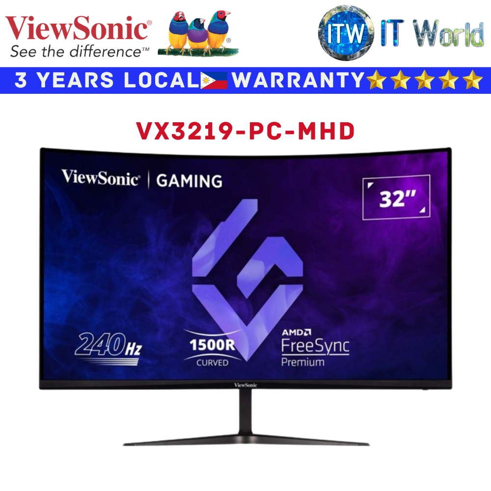 Viewsonic Gaming Monitor VX3219-PC-MHD 32&quot; Flicker-free FreeSync Premium