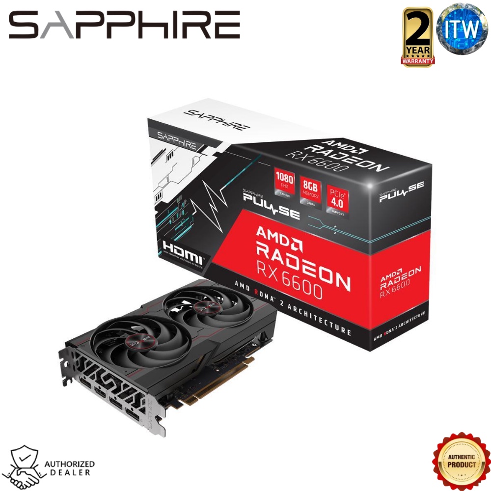 Sapphire Pulse AMD Radeon RX 6600 Gaming 8GB GDDR6 Graphic Card (SPR-11310-01-20G)