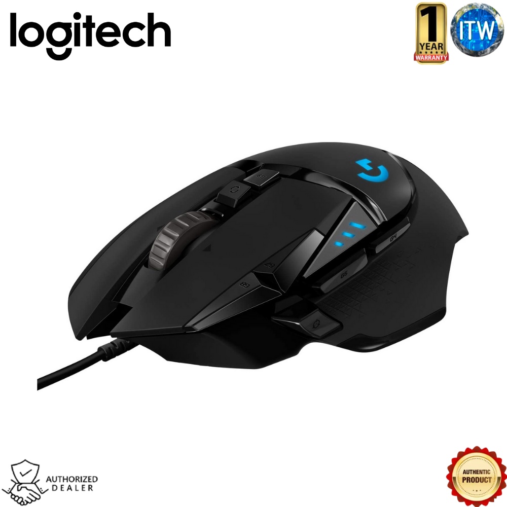 Logitech G502 HERO High Performance Wired Gaming Mouse - HERO 25K Sensor, 25,600 DPI, RGB