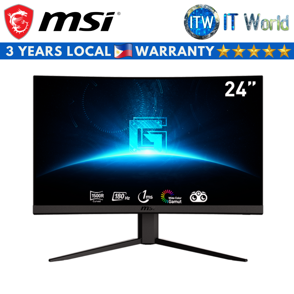 Itw | MSI Optix G24C4 / G24C4 E2 - 23.6&quot; (1920 x 1080 FHD) / VA / 1ms / 1500R Curved Gaming Monitor (G24C4 E2)