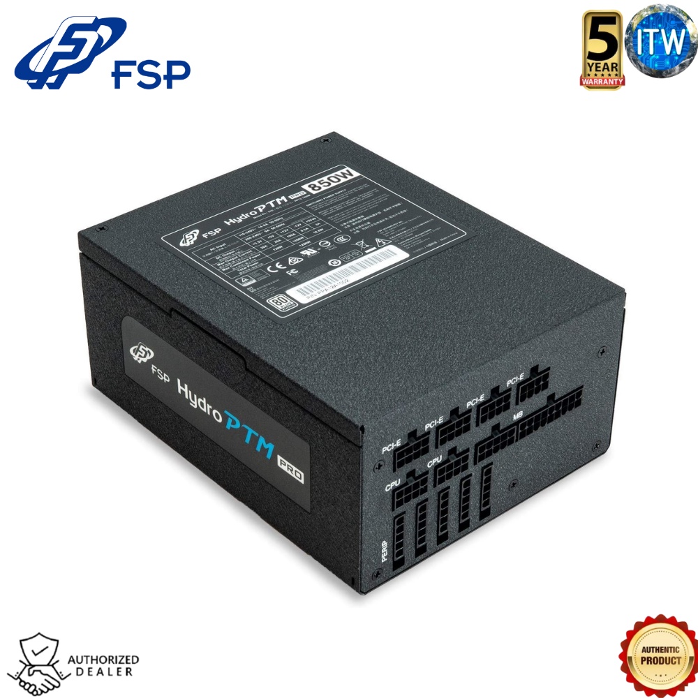 FSP Hydro Ptm Pro 850W - 80 PLUS Platinum, Active PFC, ATX Power Supply Unit (HPT2-850M)