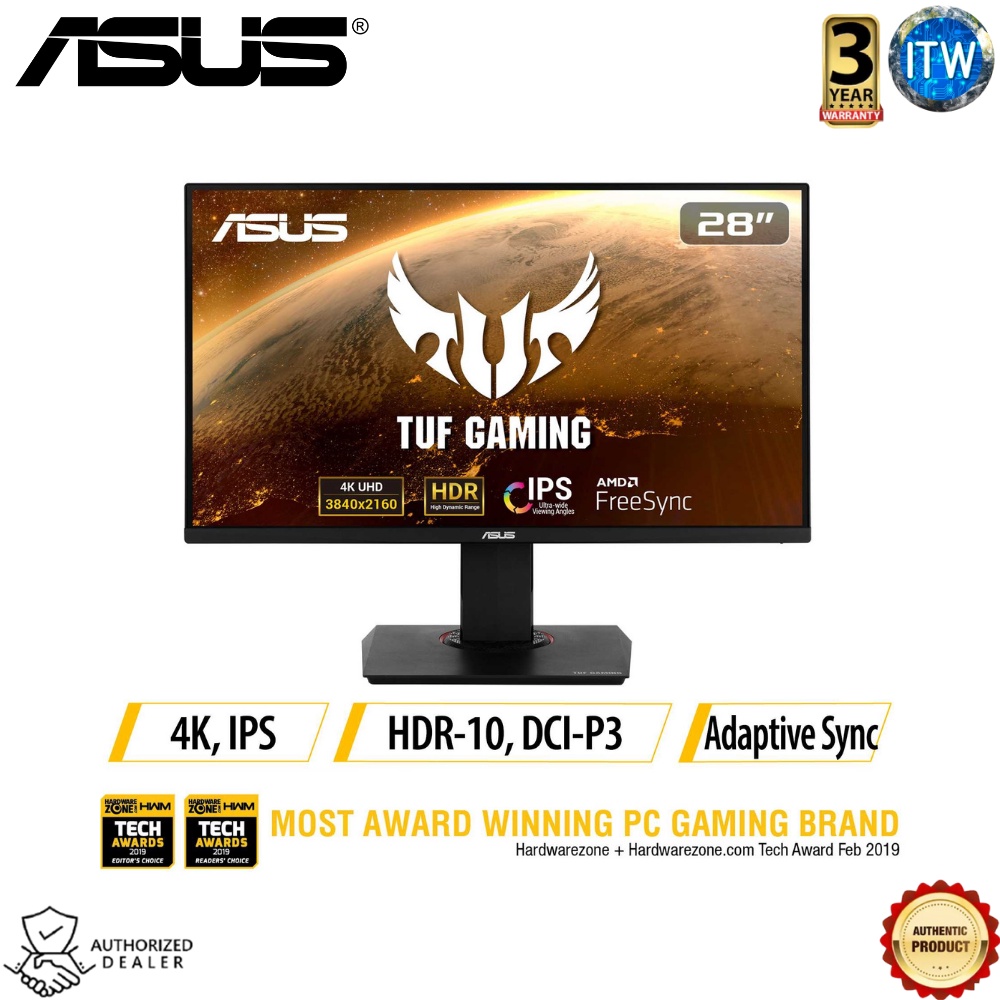Asus TUF Gaming VG289Q | 28&quot; UHD 4K (3840x2160), IPS, Adaptive-Sync, FreeSync, HDR 10 Gaming Monitor