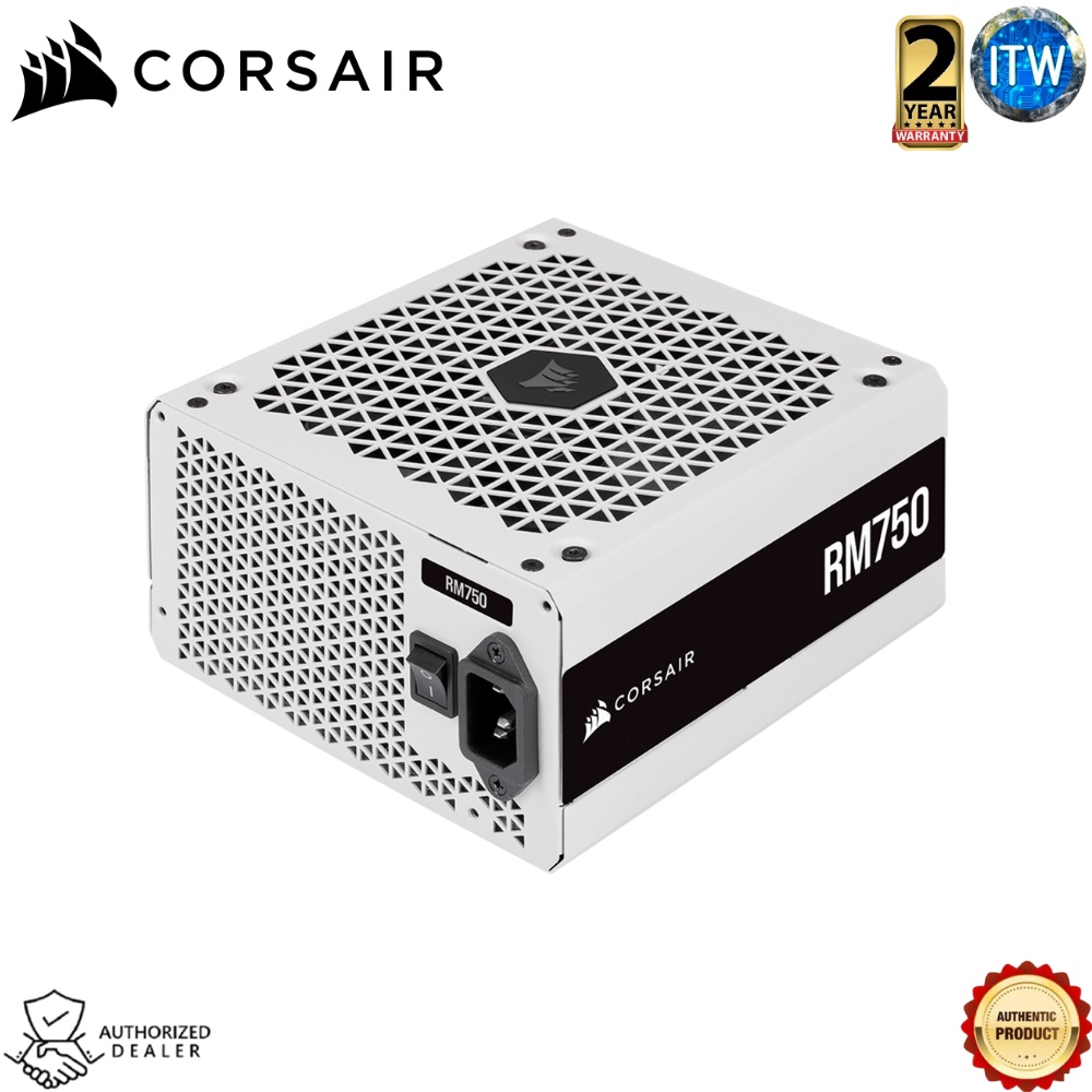 Corsair RM White Series™ RM750 — 750 Watt 80 0PLUS Gold Fully Modular ATX PSU (CP-9020231-NA)
