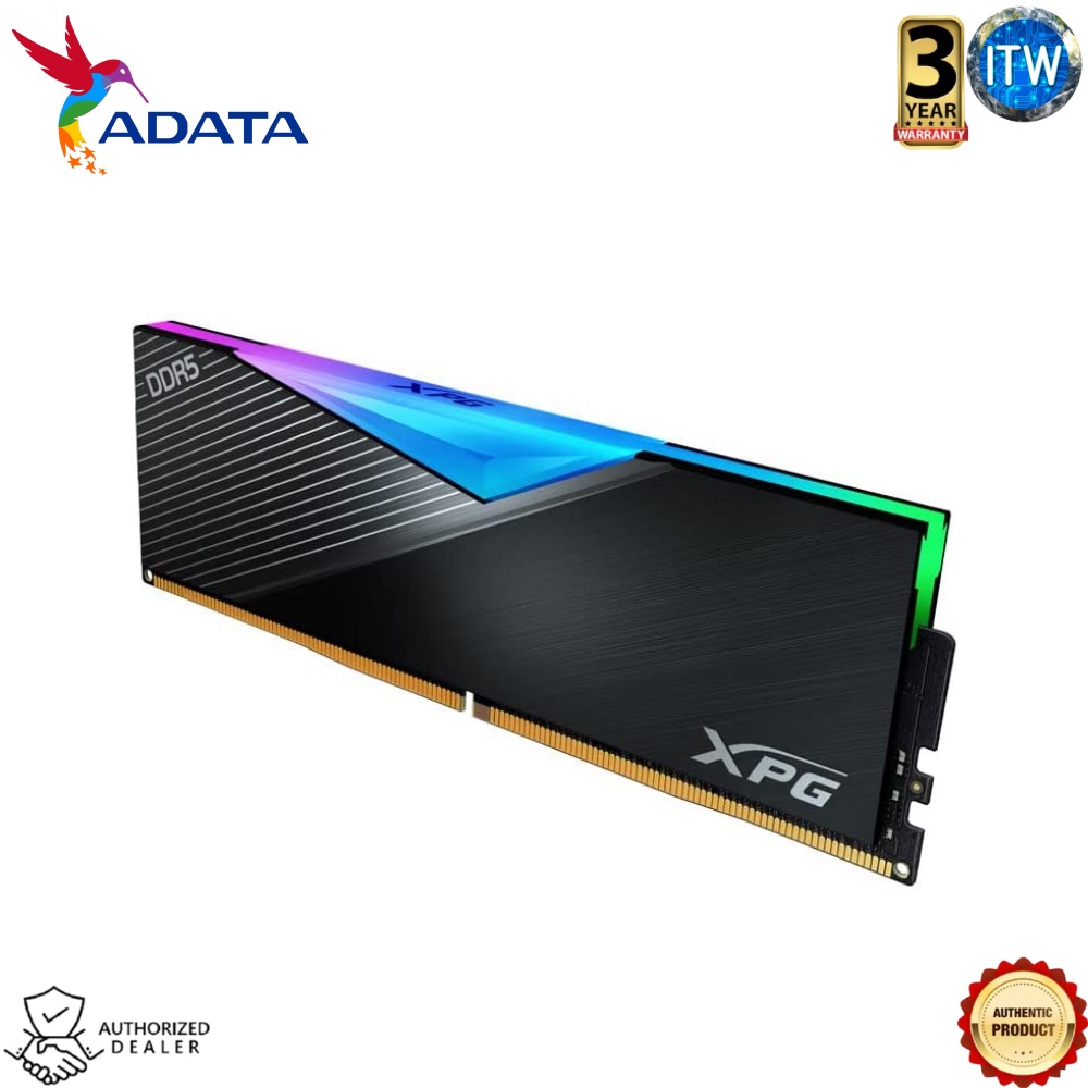 Adata XPG Lancer RGB 32GB (2x16GB) DDR5-6000MHz CL40 UDIMM Desktop Ram (AX5U6000C4016G-DCLARBK)