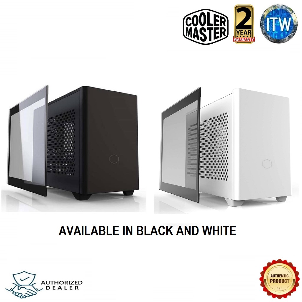 Cooler Master MASTERBOX NR200P with Tempered glass or Vented Panel Option Mini-ITX PC Case (White)
