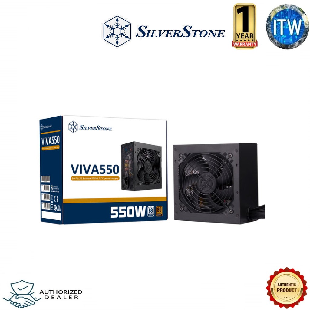 SilverStone VIVA 550 80+ Bronze 550W ATX Power Supply Unit