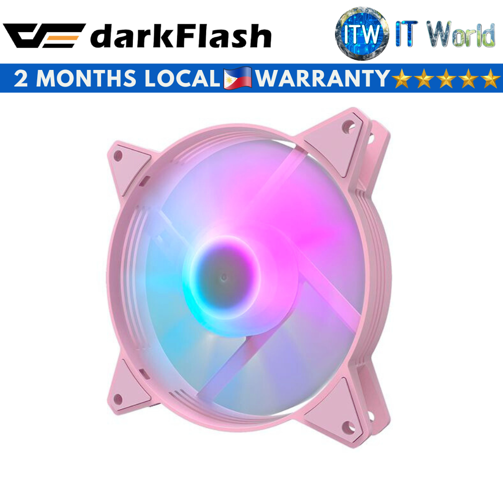 Darkflash C6 Single Fan Aurora Spectrum ARGB Cooling Fan (Pink)