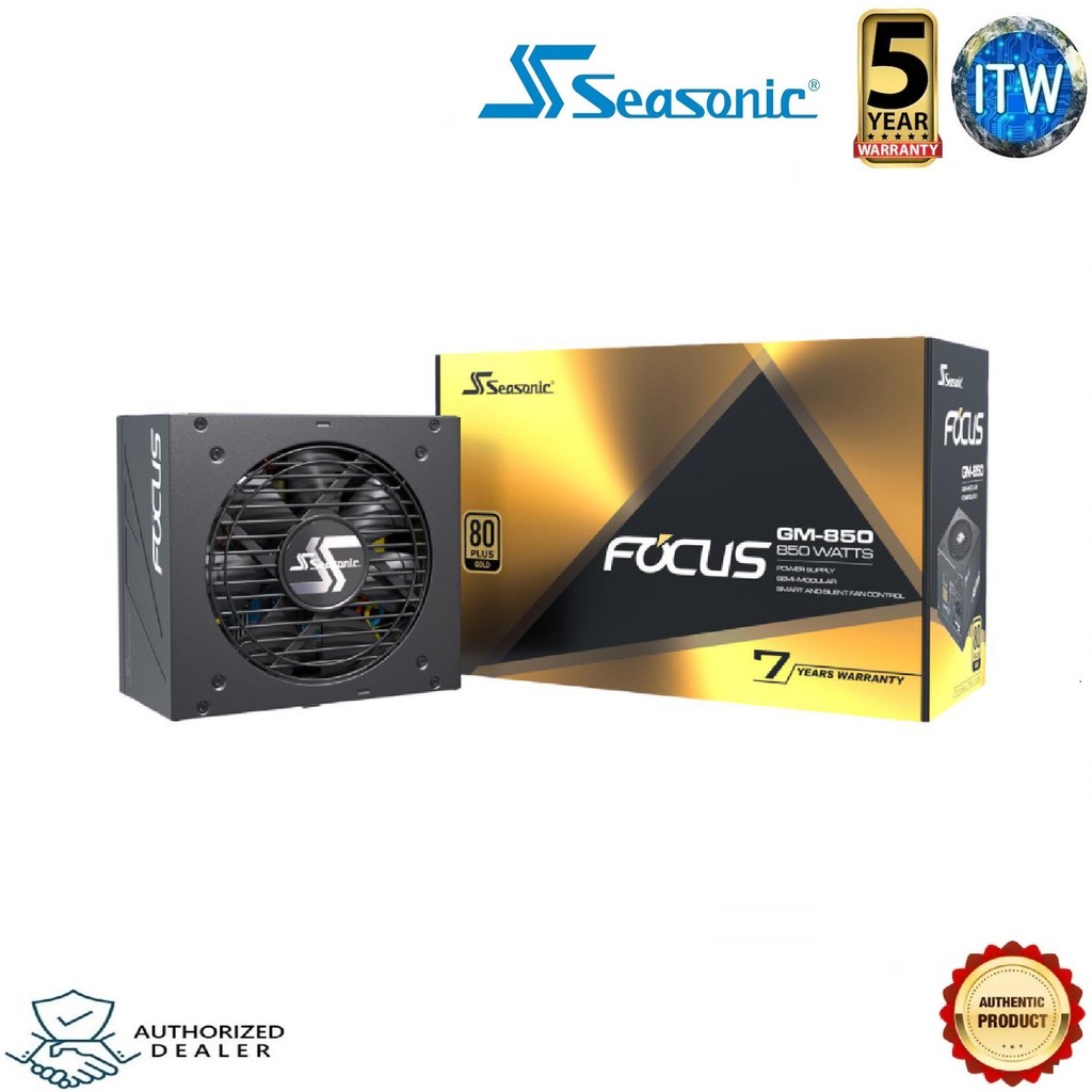Seasonic FOCUS GM-850 850W 80+ Gold Semi-Modular ATX Power Supply Unit (SSR-850FM)