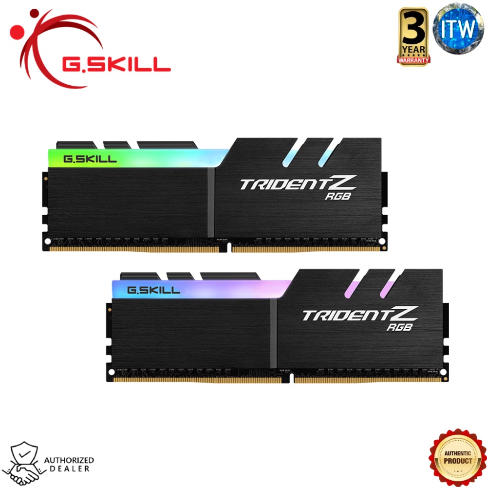 Gskill Trident Z RGB 16GB (2x8GB) - DDR4-4266 CL19-26-26-46 1.40V Memory (F4-4266C19D-16GTZRC)