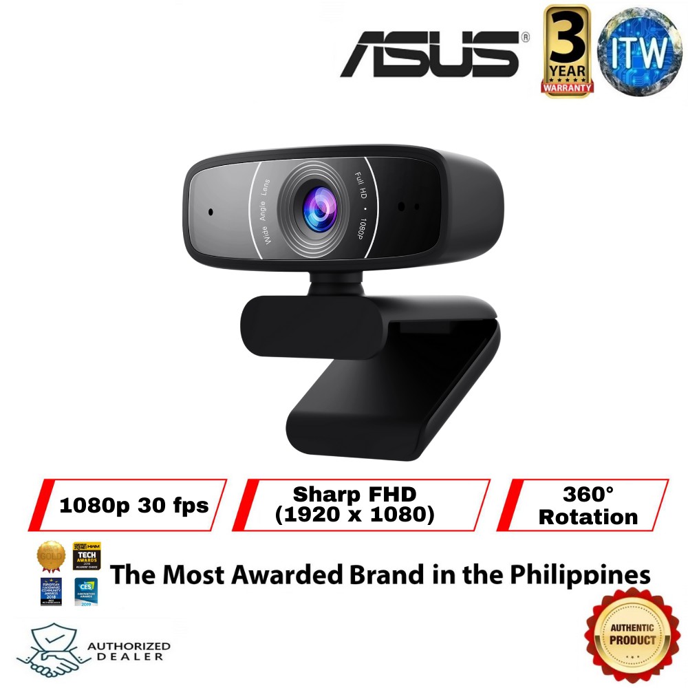 ASUS C3 Webcam Sharp FHD (1920 x 1080) 1080p 30 fps USB camera