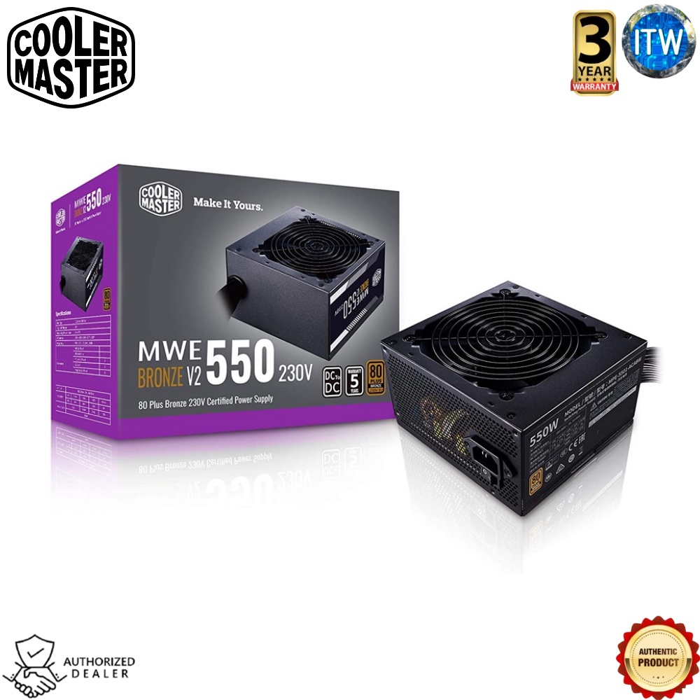 Cooler Master MWE 550 BRONZE - V2 80 Plus Bronze Certified Non Modular PSU | MPE-5501-ACAAB-US