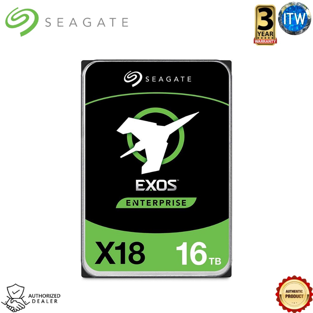 Seagate Exos 16TB Enterprise HDD X18 SATA 6Gb/s 512e/4Kn 7200 RPM 256MB Cache 3.5&quot; Internal Hard Drive (ST16000NM000J)