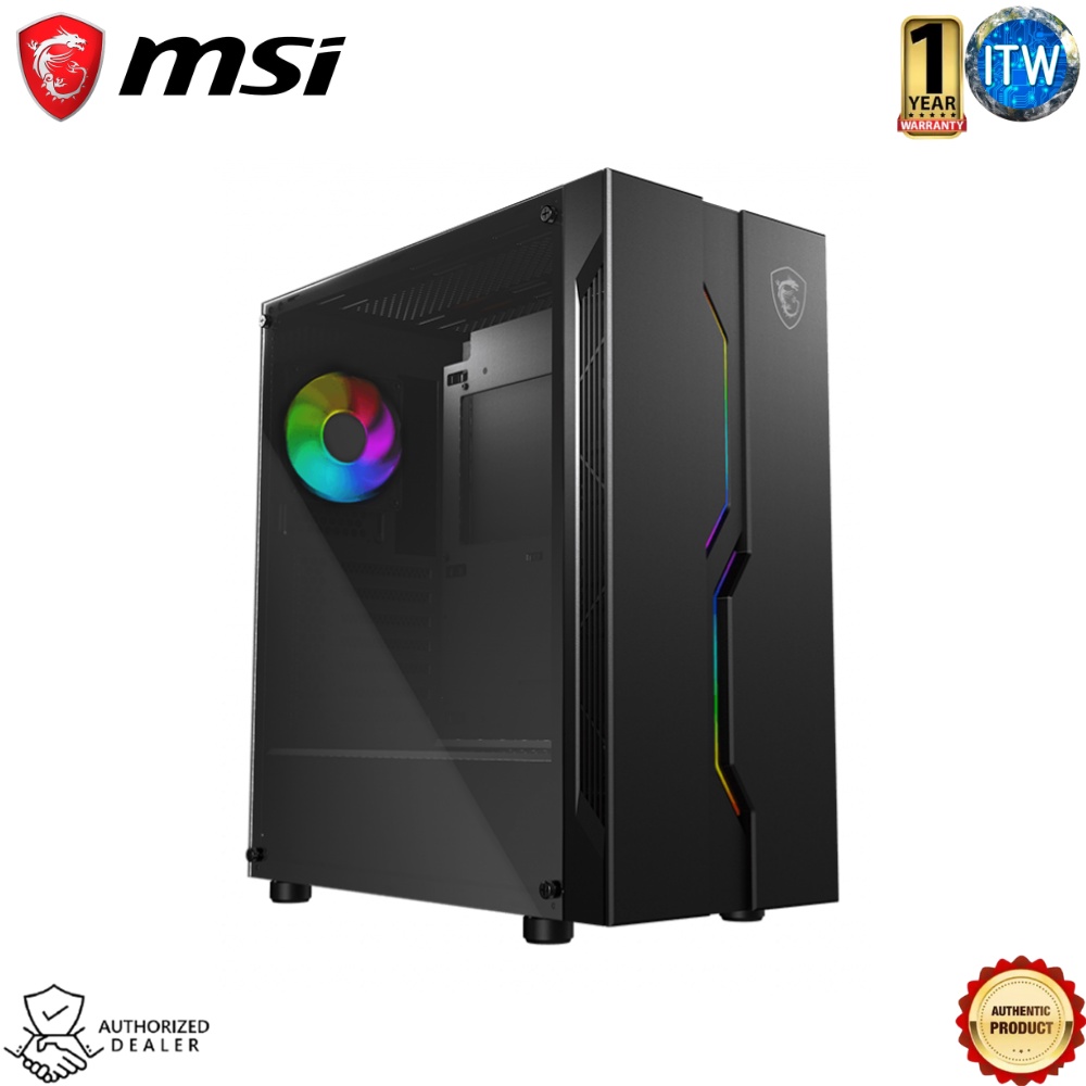 Msi Mag Vampiric 010X Standard ATX PC Case - supports ATX / mATX / Mini-ITX