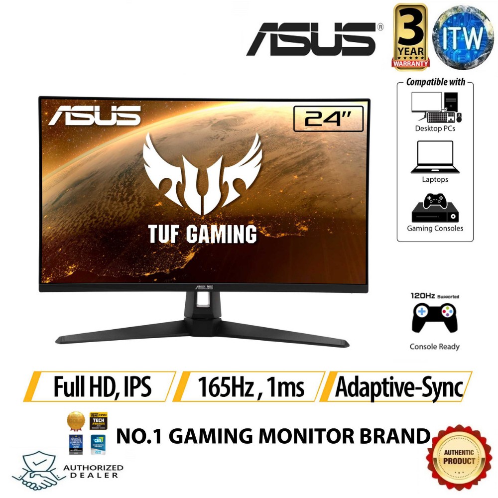 ASUS TUF Gaming VG249Q1A - 24&quot; FHD, IPS, 1ms Flicker-free Gaming Monitor (VG249Q1A)