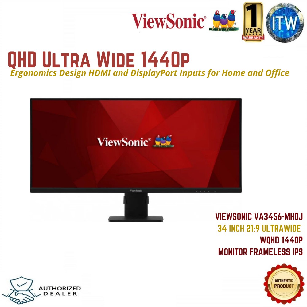 ViewSonic VA3456-MHDJ 34&quot; WQHD IPS Monitor