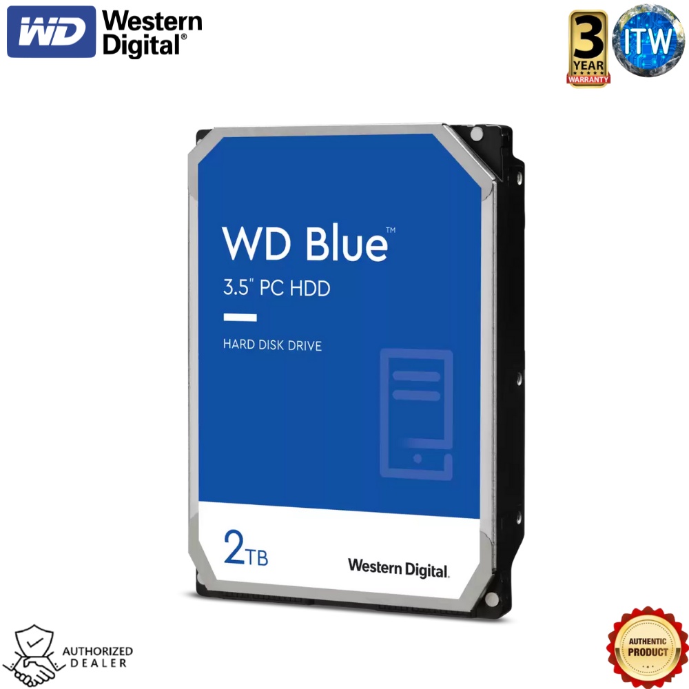 Western Digital WD Blue 2TB - PC HardDrive 7200RPM Class, SATA 6 Gb/s, 256 MB Cache, 3.5&quot; - WD20EZBX