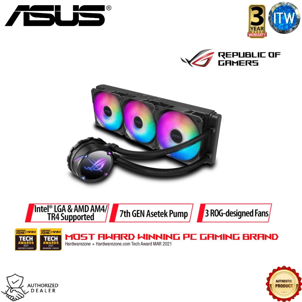 Asus ROG Strix LC II 360 ARGB - 120 mm addressable RGB radiator fans AIO liquid CPU cooler