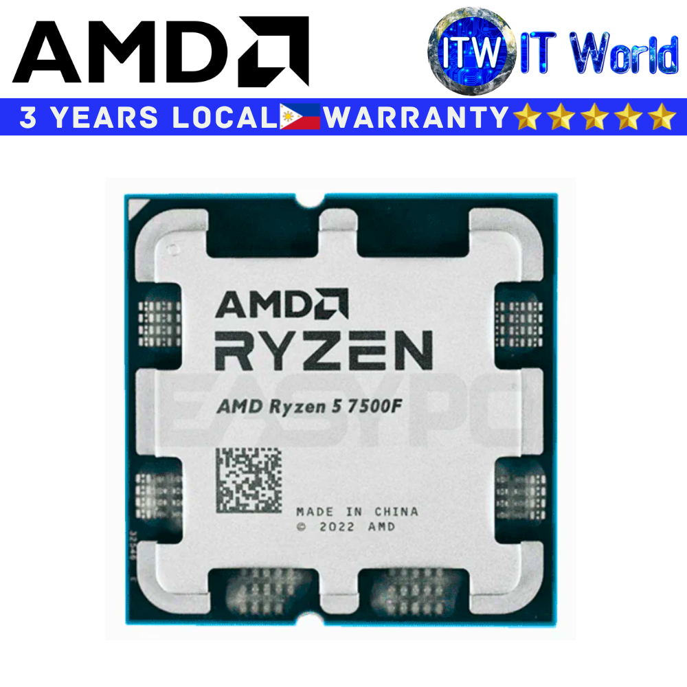 AMD RYZEN 5 7500F 6 CORE 12 Threads AM5 CPU (Tray Type)