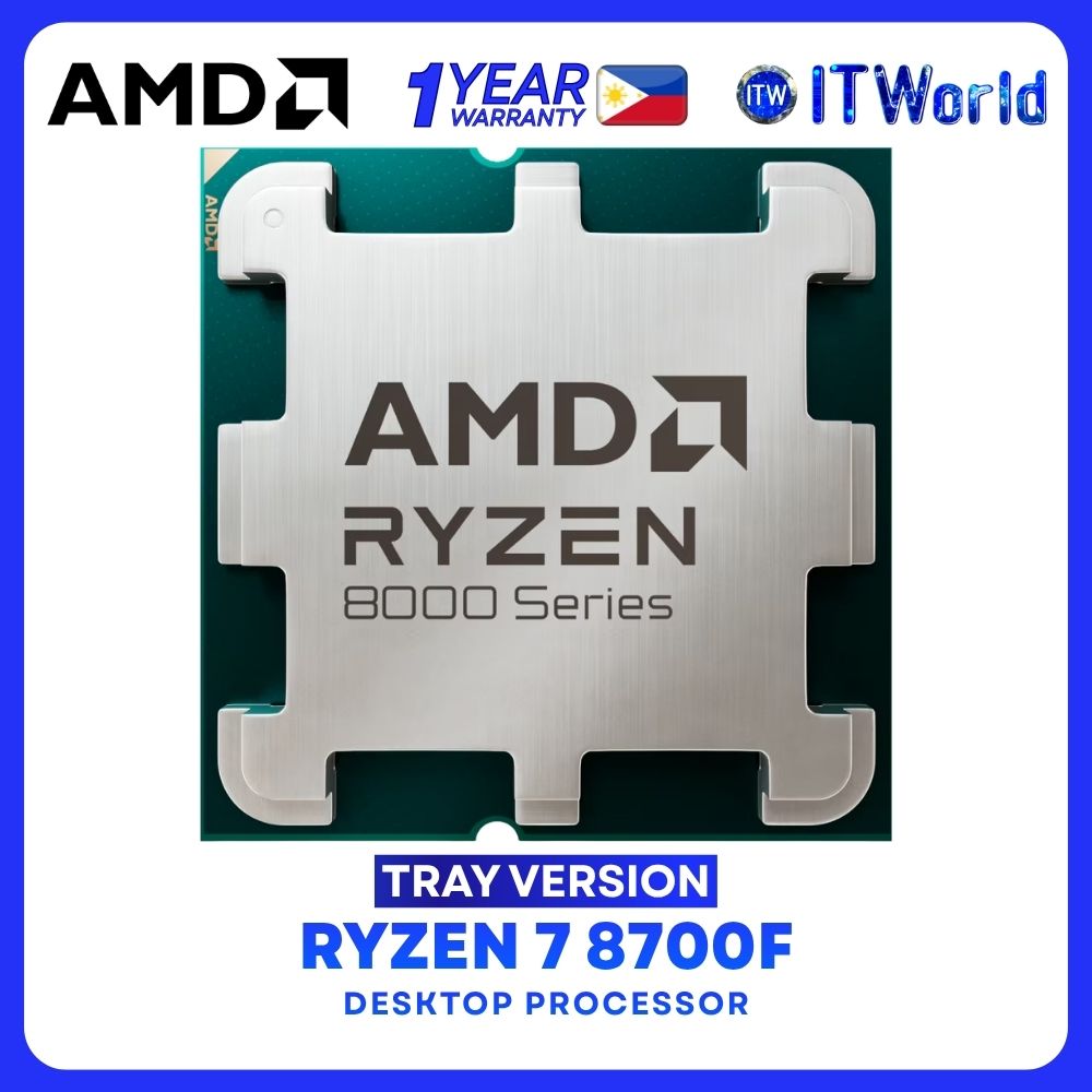 AMD Ryzen 7 8700F 8Cores 16Threads Desktop Processor without Cooler Included - Tray Type