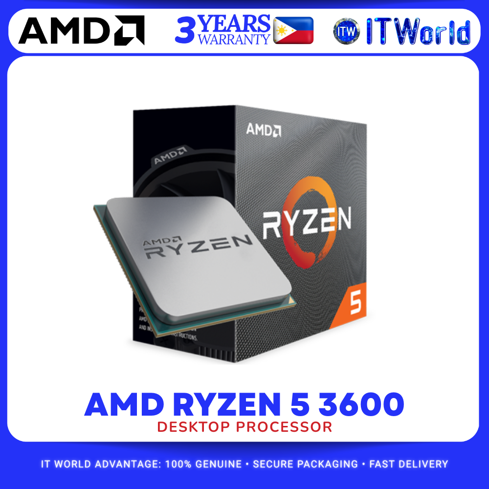 AMD Ryzen 5 3600 6 Cores 12 Threads 3.6GHz Boost 4.2GHz Desktop Processor