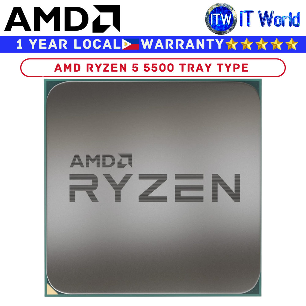 AMD Ryzen 5 5500 6 Cores 12 Threads Desktop Processor (Tray Type)