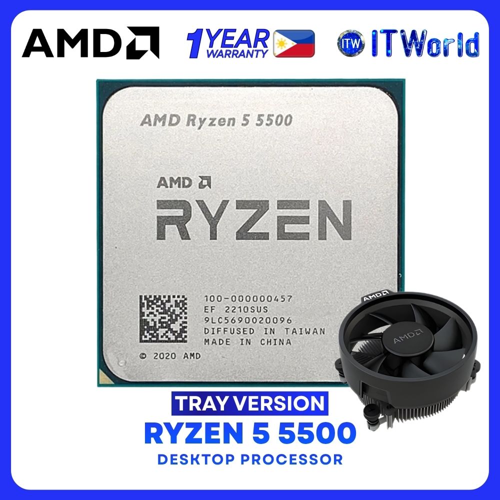 AMD Ryzen 5 5500 6Cores 12Threads Desktop Processor - Tray Type