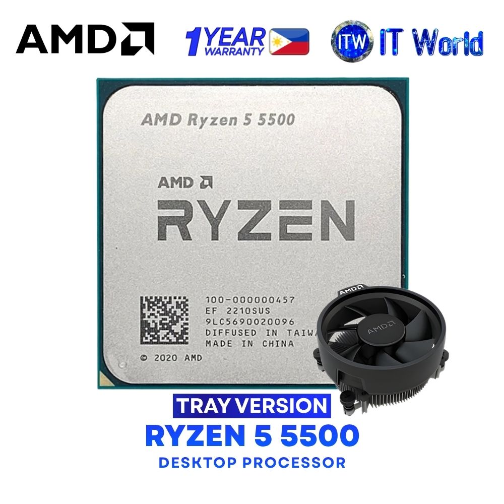 AMD Ryzen 5 5500 6Cores 12Threads Desktop Processor - Tray Type