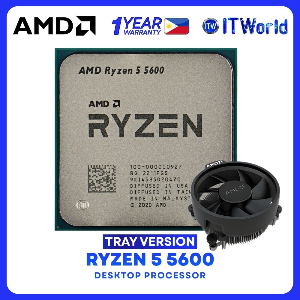 AMD Ryzen 5 5600 6Cores 12Threads Desktop Processor - Tray Type