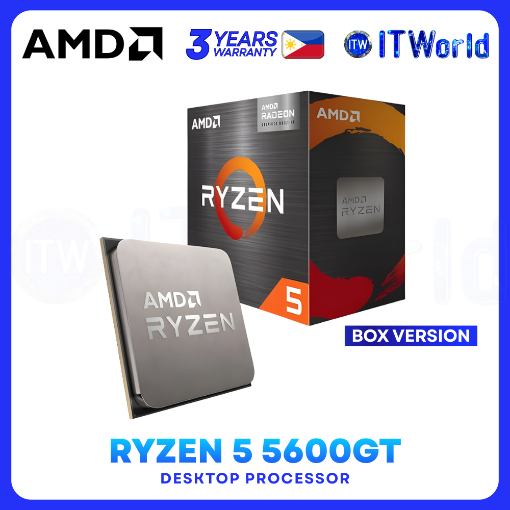 AMD Ryzen 5 5600GT CPU - 6 Core /12 Threads up to 4.6GHz Vega 7 AM4 Desktop Processor - Box