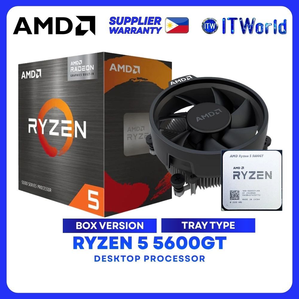 AMD Ryzen 5 5600GT 6Cores 12Threads Desktop Processor - Box | Tray Type itw (Tray Type)